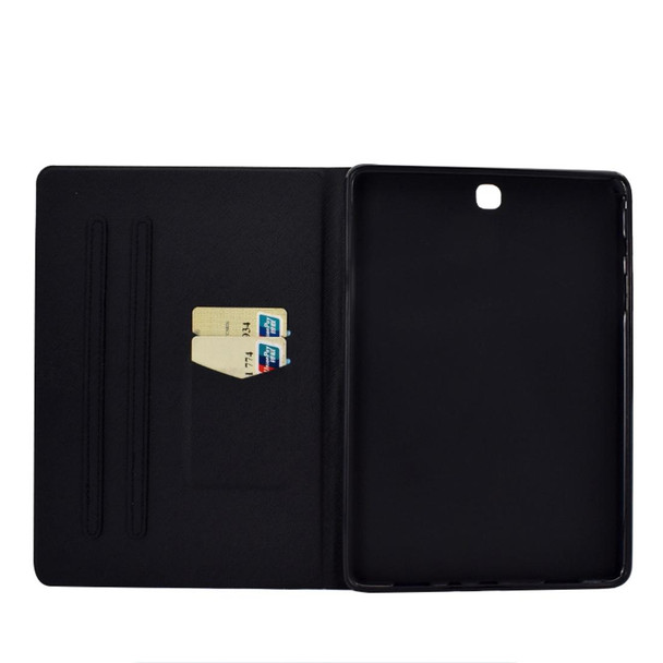 Samsung Galaxy Tab A 9.7 T550 / T555C Voltage Painted Pattern Tablet PC Protective Leather Case with Bracket & Card Slots & Sleep / Wake-up & Anti-skid Strip(Meteor)