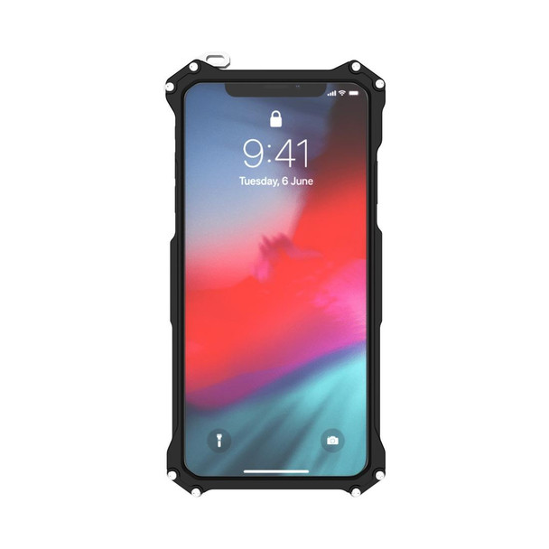 iPhone XS Max R-JUST Shockproof Armor Metal Protective Case(Black)