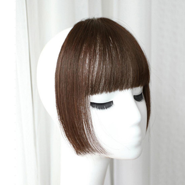 Women Fake Fringe Clip In Bangs Hair Extensions with High Temperature Synthetic Fiber(Light Brown)