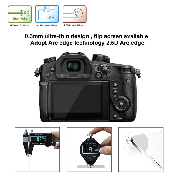 PULUZ 2.5D 9H Tempered Glass Film for Panasonic GH5, Compatible with Canon EOS M3 / M5 / M10