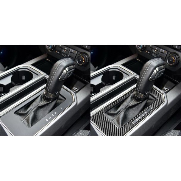 Car Carbon Fiber Gear Panel B Decorative Sticker - Ford F150 2017-2020, Right Drive