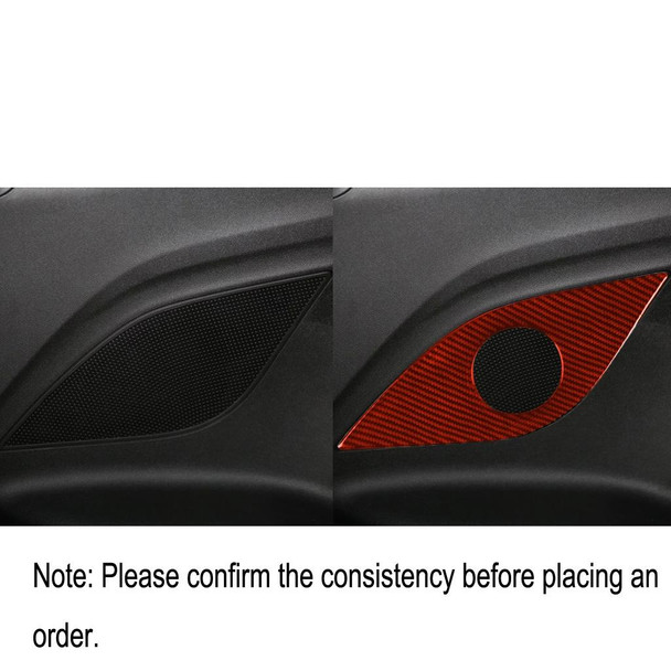 Car Carbon Fiber Rear Horn Decorative Sticker for Chevrolet Camaro 2017-2019, Left and Right Drive Universal (Red)