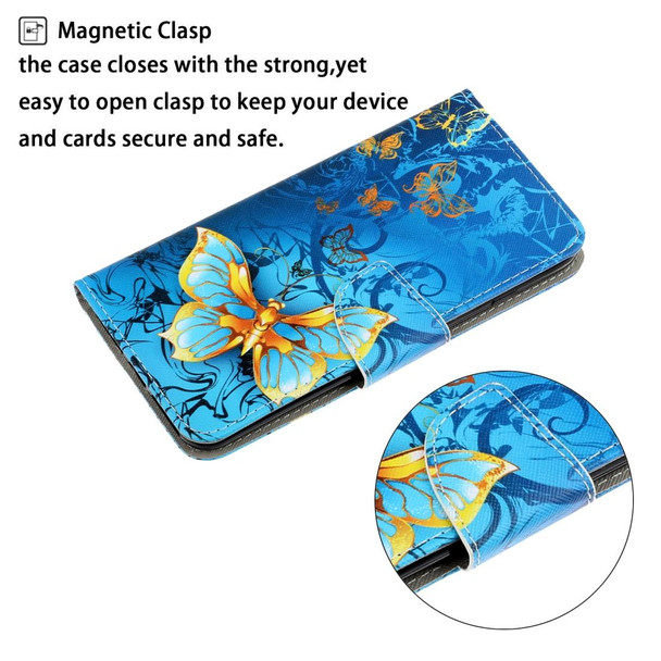 iPhone 11 3D Colored Drawing Horizontal Flip PU Leather Case with Holder & Card Slots & Wallet(Jade Butterfly)