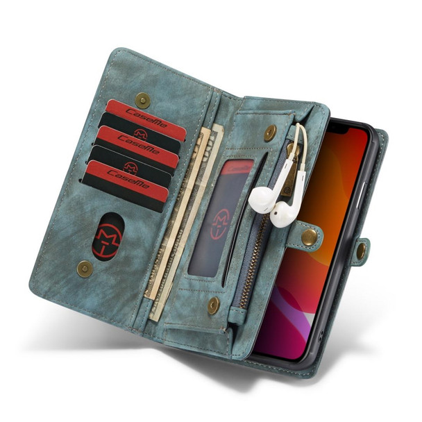 CaseMe-008 Detachable Multifunctional Horizontal Flip Leatherette Case with Card Slot & Holder & Zipper Wallet & Photo Frame - iPhone 11 Pro Max(Blue)