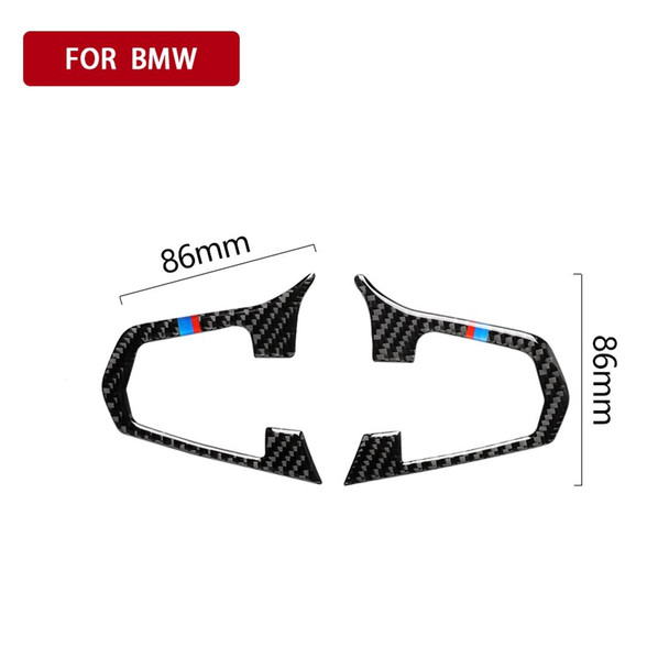 Car Tricolor Carbon Fiber Steering Wheel Button Configuration A Decorative Sticker for BMW 5 Series G30/G38 X3 G01/G08