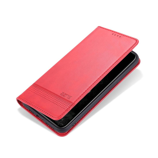 iPhone 11 AZNS Magnetic Calf Texture Horizontal Flip Leather Case with Card Slots & Holder & Wallet(Red)