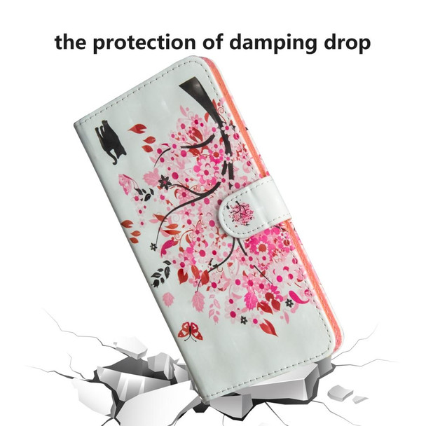 iPhone 11 3D Painting Pattern Horizontal Flip TPU + PU Leather Case with Holder & Card Slots & Wallet & Lanyard(Tree Cat)