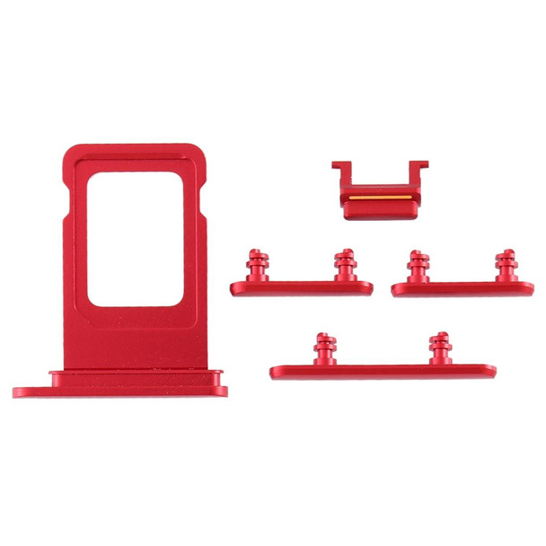 SIM Card Tray + Side Key for iPhone 11(Red)