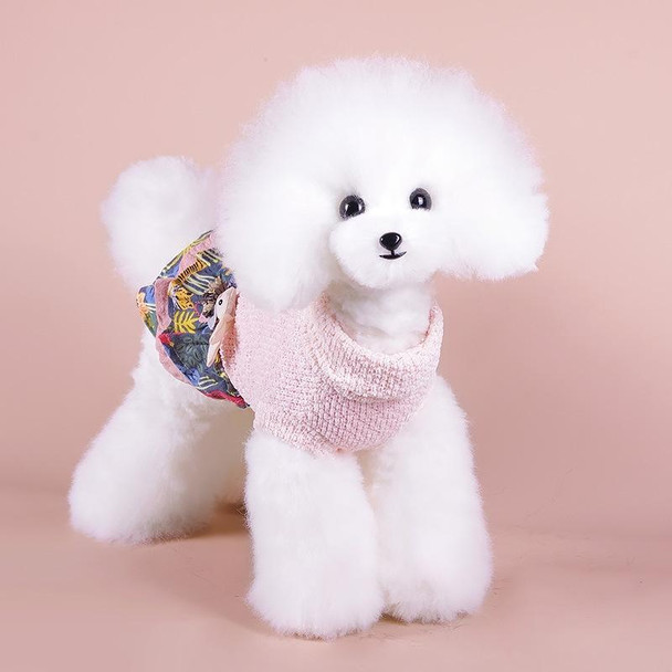 Autumn And Winter Pet Skirt Teddy Bichon Hiromi Schnauzer Yorkshire Small Dog Clothes, Size: L(Pink)
