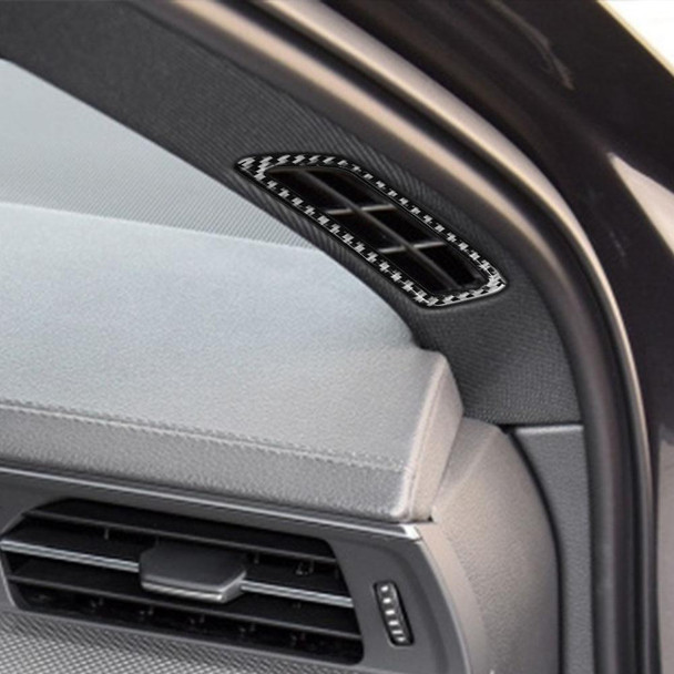 Car Carbon Fiber A-pillar Air Outlet Decorative Sticker for Audi A6L / A7 2019-, Left and Right Drive Universal