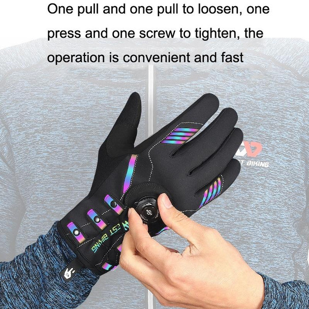 A Pair WEST BIKING Cycling Breathable Self-locking Gloves with Buckle, Size: 2XL(Anti-light Type)