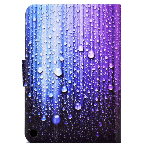 Amazon Kindle Fire HD 10 2021 Electric Pressed TPU Leatherette Tablet Case(Water Droplets)