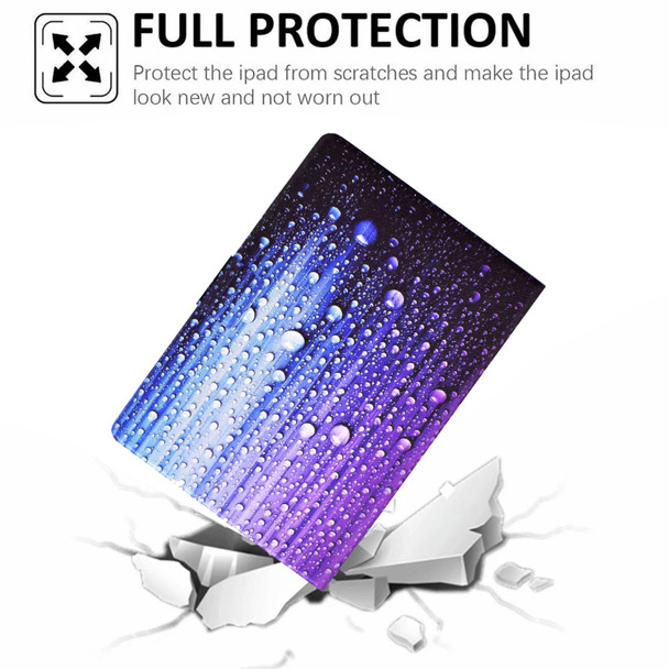 Amazon Kindle Fire HD 10 2021 Electric Pressed TPU Leatherette Tablet Case(Water Droplets)