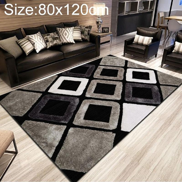 Simple Modern Abstract Lattice Carpets Living Room Bedroom Floor Mat, Size:80x120cm(Nine Square)