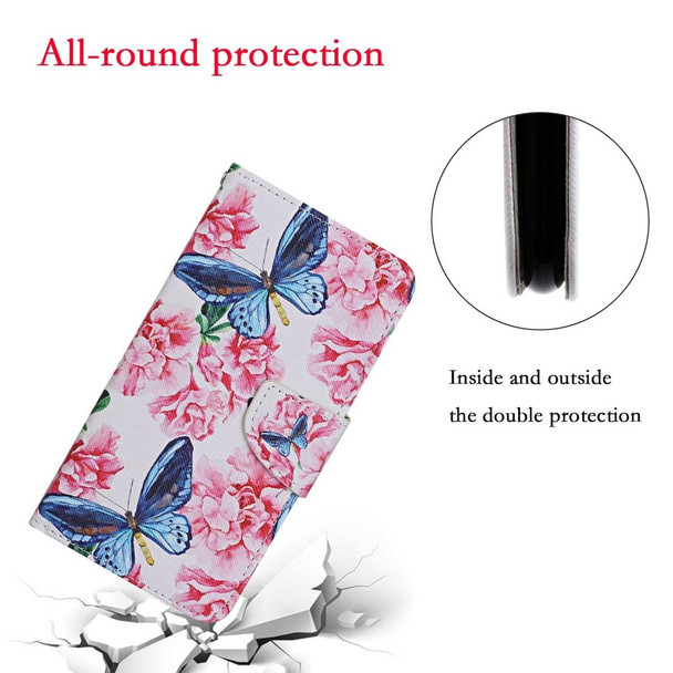 iPhone X / XS Colored Drawing Pattern Horizontal Flip Leather Case with Holder & Card Slots & Wallet(Dragonfly Flower)