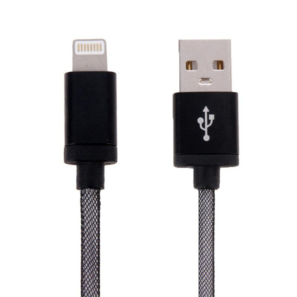 1m Net Style Metal Head 8 Pin to USB Data / Charger Cable, - iPhone XR / iPhone XS MAX / iPhone X & XS / iPhone 8 & 8 Plus / iPhone 7 & 7 Plus / iPhone 6 & 6s & 6 Plus & 6s Plus / iPad(Black)