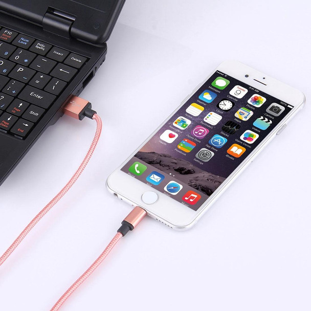 1m Woven Style Metal Head 58 Cores 8 Pin to USB 2.0 Data / Charger Cable,  - iPhone XR / iPhone XS MAX / iPhone X & XS / iPhone 8 & 8 Plus / iPhone 7 & 7 Plus / iPhone 6 & 6s & 6 Plus & 6s Plus / iPa