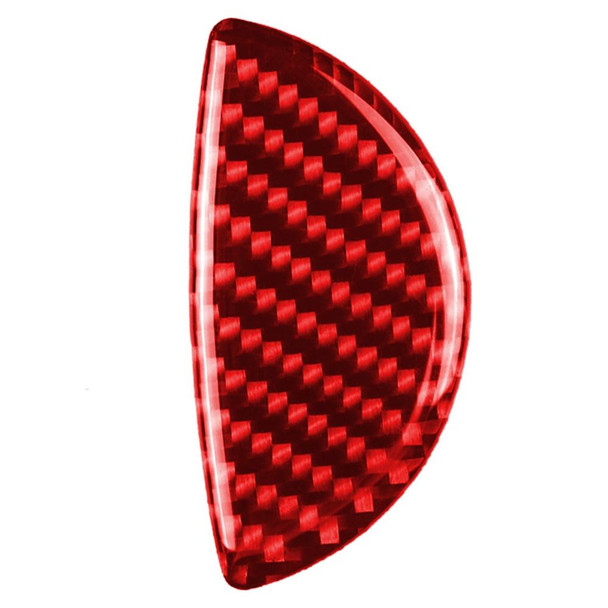 Car Carbon Fiber Door Handle Decorative Sticker for BMW Mini, Left and Right Drive Universal (Red)