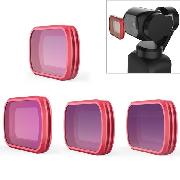 4 PCS PGYTECH P-18C-014 ND/PL Profession Diving Color Lens Filter for DJI Osmo Pocket