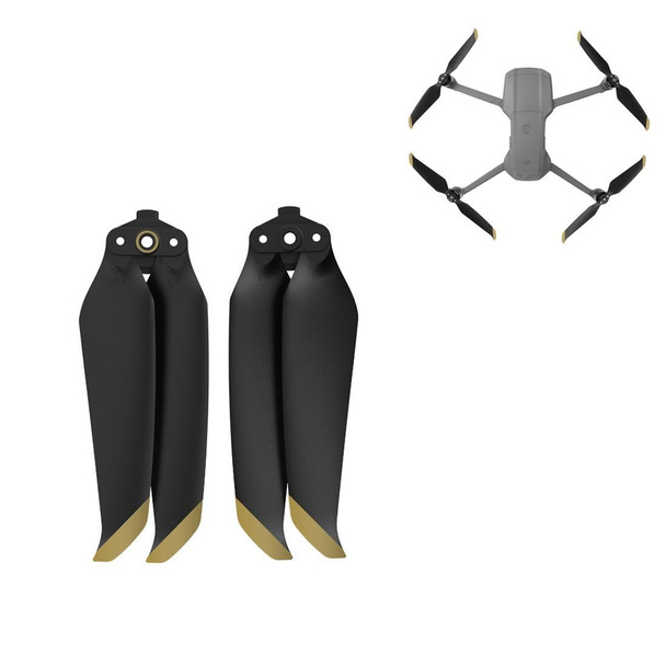 1 Pair Sunnylife 7238F-1 - DJI Mavic Air 2 Low Noise Quick-release Propellers(Gold)