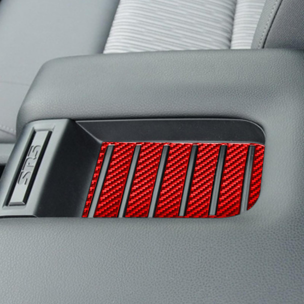 Carbon Fiber Car Armrest Box Slot Pad Decorative Sticker for Toyota Tundra 2014-2018,Left and Right Drive Universal (Red)