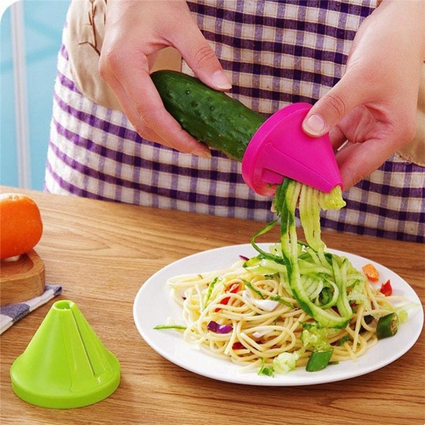 Kitchen Funnel Model Spiral Slicer Vegetable Shred Carrot Cutter(Red)