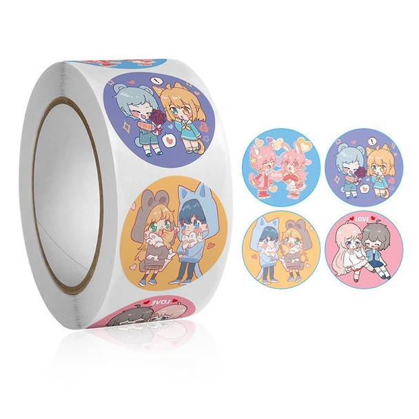 10 PCS Roll Pack Valentine Day Heart Love Sticker Self-adhesive Label, Size: 2.5cm / 1 Inch(K-153)