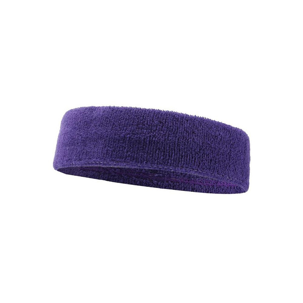 2 PCS Enochle Sports Sweat-Absorbent Headband Combed Cotton Knitted Sweatband(Purple)