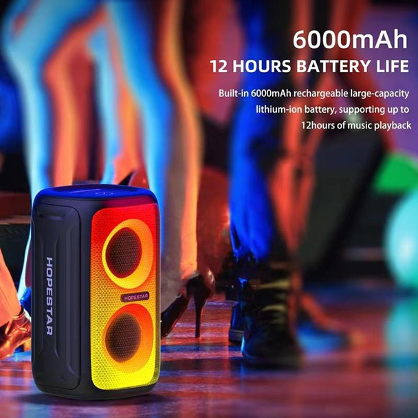 HOPESTAR Party 110 Mini Colorful Lights Wireless Bluetooth Speaker (Blue)