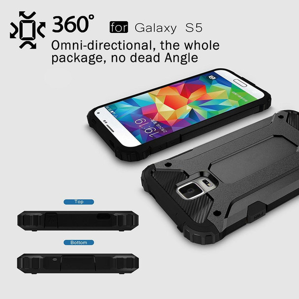 Galaxy S5 / G900 Tough Armor TPU + PC Combination Case(Black)