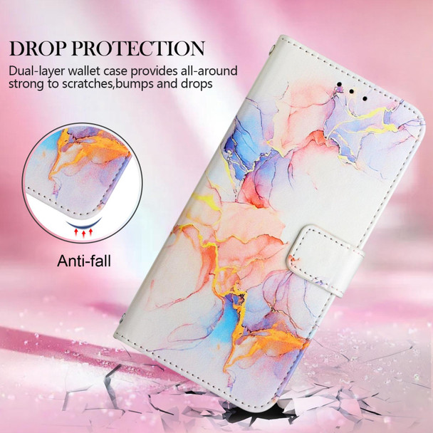 OnePlus Nord CE 5G PT003 Marble Pattern Flip Leather Phone Case(Galaxy Marble White LS004)