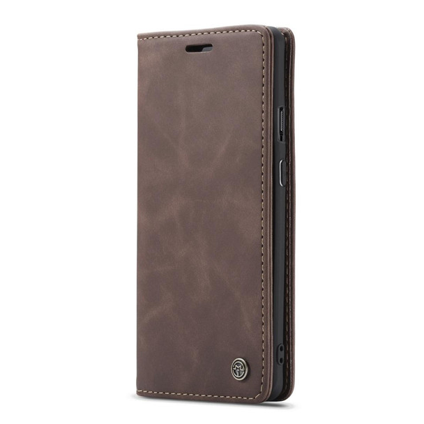 CaseMe-013 Multi-functional Retro Frosted Horizontal Flip Leatherette Case with Card Slot & Holder & Wallet - OnePlus 7 Pro(Coffee)