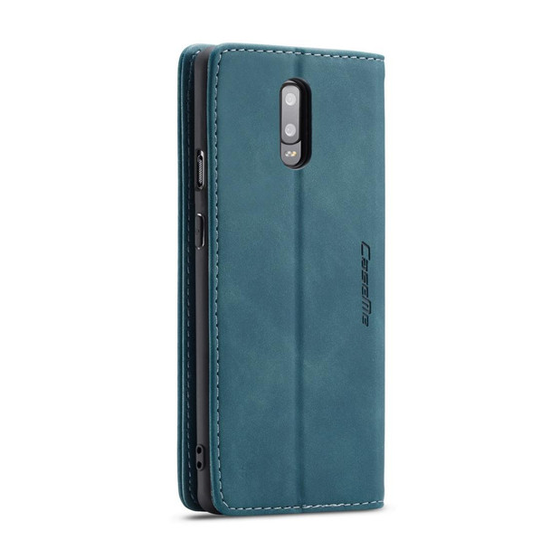 CaseMe-013 Multi-functional Retro Frosted Horizontal Flip Leatherette Case with Card Slot & Holder & Wallet - OnePlus 7(Blue)
