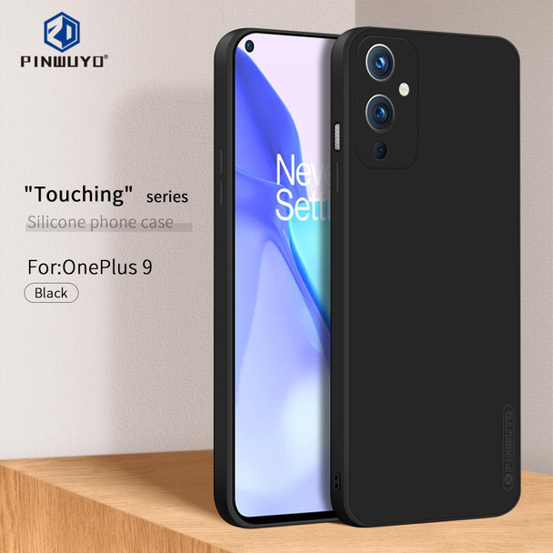 OnePlus 9 PINWUYO Touching Series Liquid Silicone TPU Shockproof Case(Black)