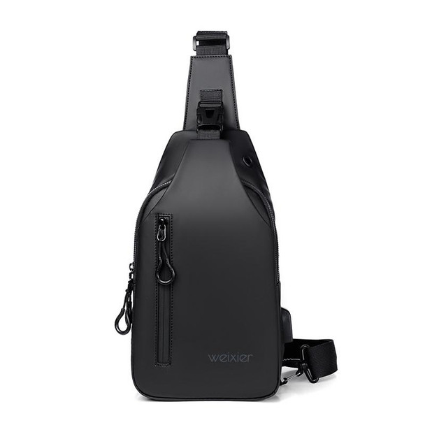 WEIXIER XB301 Men Chest Bag Outdoor Leisure Messenger Bag(Black )