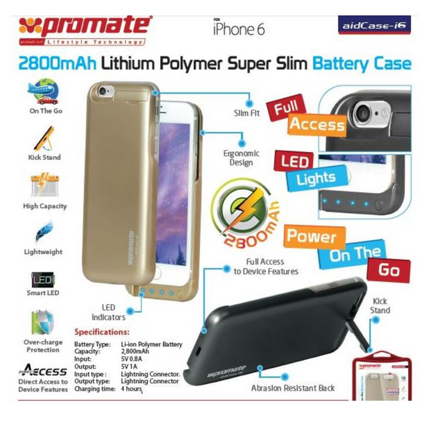 Promate Aidcase-I6P Super Slim Battery Case