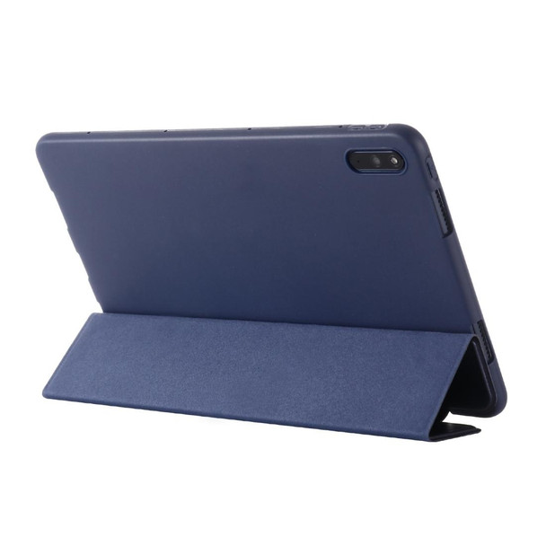 Huawei MatePad 11 (2021) GEBEI Shockproof Horizontal Flip Leather Case with Three-folding Holder(Blue)