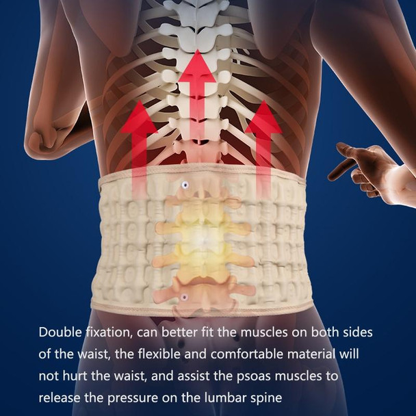 Lumbar Spine Inflated Traction Belt Lumbar Disc Pneumatic Waist Protective Belt, Specification: Free Size(Deep Blue)
