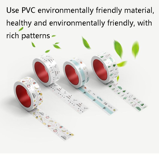 2 PCS Y1942 3.5x320cm Kitchen Mildew Proof And Waterproof Tape Sink Moisture-Proof Gap Filling Paste(Transparent Colorful Fruit)