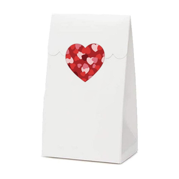 10 PCS Roll Pack Valentine Day Heart Love Sticker Self-adhesive Label, Size: 2.5cm / 1 Inch(K-159)