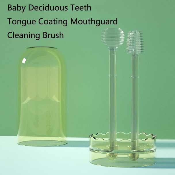 YC-S003 Baby Deciduous Teeth Tongue Coating Mouthguard Cleaning Brush(Transparent color)