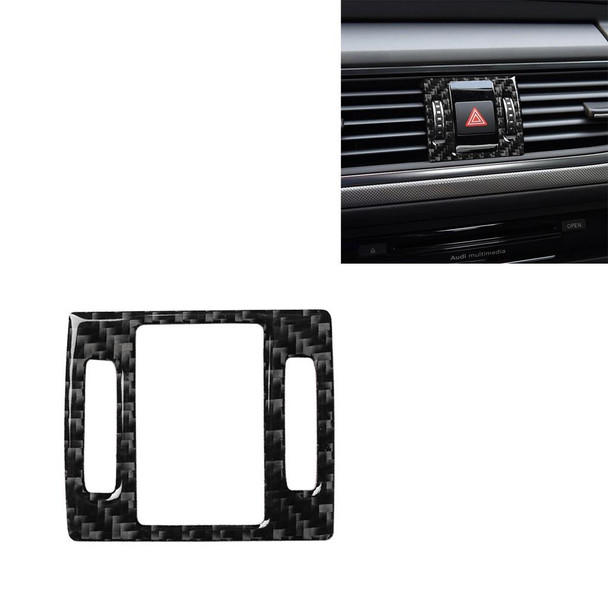 Car Carbon Fiber Warning Light Decorative Sticker for Audi A6 S6 C7 A7 S7 4G8 2012-2018, Left and Right Drive Universal