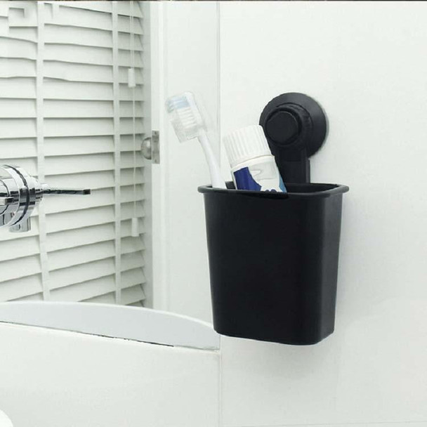 Suction Wall Toothpaste Toothbrush Holder Bathroom Shelf(White)