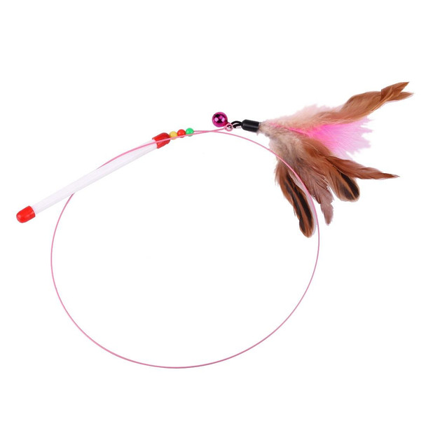 Steel Wire Teasing Feather Wand Pet Toy