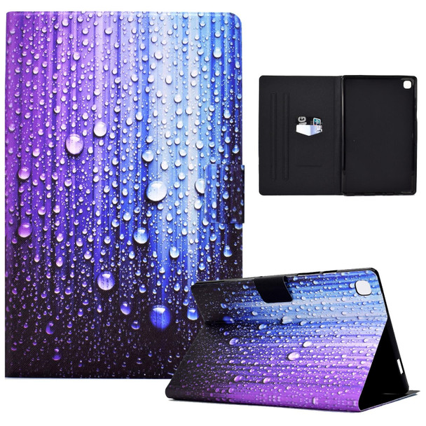 Samsung Galaxy Tab A7 Lite Electric Pressed TPU Leather Tablet Case(Water Droplets)