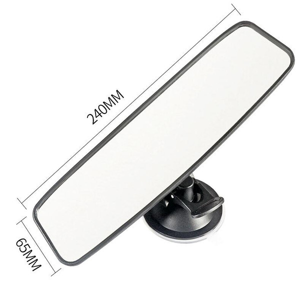 CZC-240 Auto Rear Vision Mirror Adjustment Mirror Adjustable Suction Cup Flat Mirror(White )