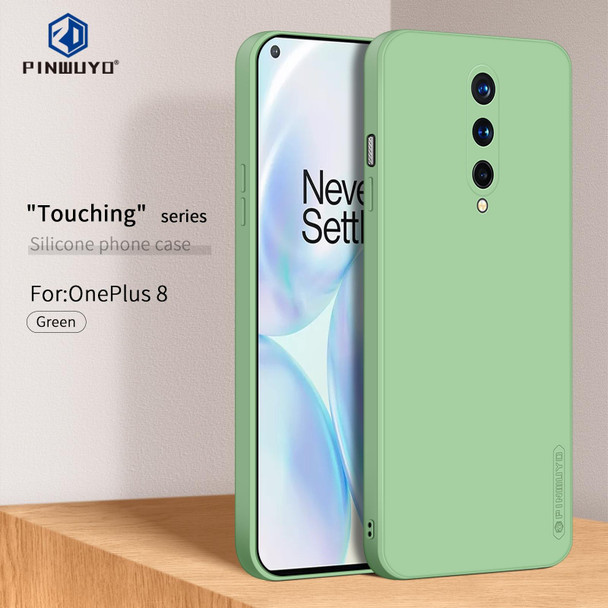 OnePlus 8 PINWUYO Touching Series Liquid Silicone TPU Shockproof Case(Green)