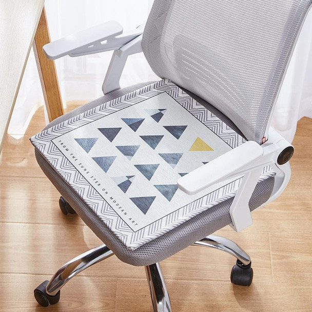 2 PCS Summer Breathable Cushion Office Seat Pad, Size: 45 x 45cm(Colorful Small Triangles)