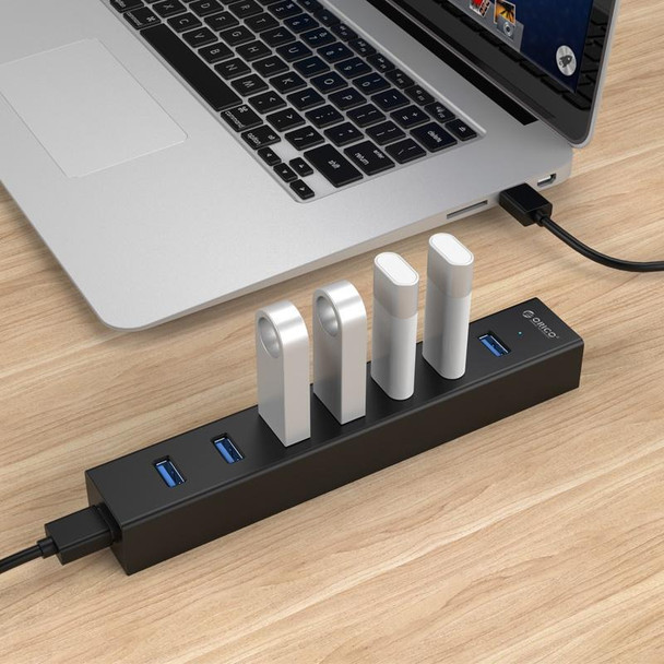 ORICO H7013-U3 ABS Material Desktop 7 Ports USB 3.0 HUB with 1m USB Cable(Black)