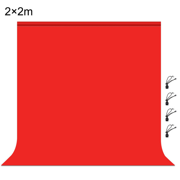 PULUZ 2m x 2m Photography Background 120g Thickness Photo Studio Background Cloth Backdrop(Red)